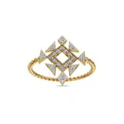Yellow Gold Diamond-Studded Ring-picture-34