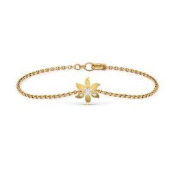 Women Yellow Gold Diamond-Studded Bracelet-image-24