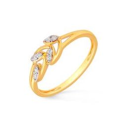 Women Yellow Gold Leaf Ring-22