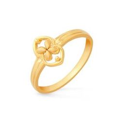Women Yellow Gold Floral Ring-image-80
