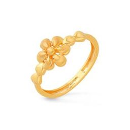 Women Yellow Gold Floral Ring-image-76
