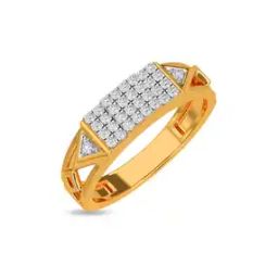 Yellow Gold Diamond Studded Ring - Billy Ring For Him-image-21