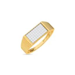 Yellow Gold Diamond Studded Ring - Classic Gold Diamond Ring For Him-image-89