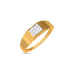 Yellow Gold Diamond Studded Ring - Carl Ring For Him-image-88