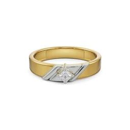 Men Yellow Gold Jezze Lab Grown Diamond-Studded Band Ring-image-47