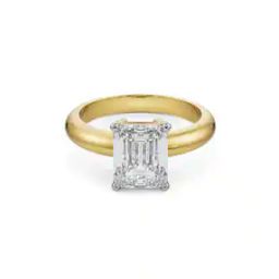 Men Timeless Emerald Cut Lab Grown Diamond Ring-image-70