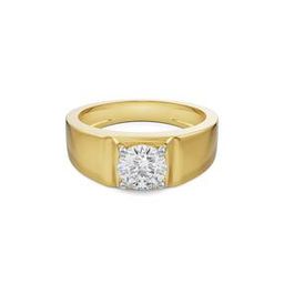 Women Yellow Gold Lab Grown Diamond-Studded Ring-image-93