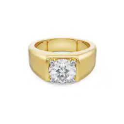 emori Women Yellow Gold Lab Grown Diamond-Studded Ring-picture-21