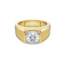 Women Yellow Gold Lab Grown Diamond-Studded Ring-image-11