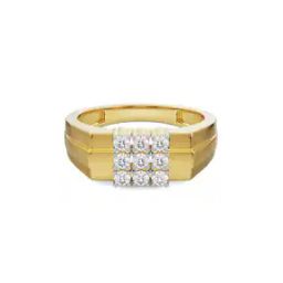 Women Yellow Gold Arthur Lab Grown Diamond-Studded Ring-image-34