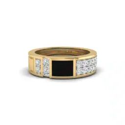 Men Yellow Gold Lab Grown Diamond-Studded The Luminescence Ring-image-76
