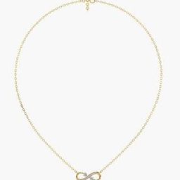 Women Yellow Gold Infinity Spark Lab Grown Diamond Pendant with Chain-image-3