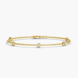 Women Yellow Gold Lab Grown Diamond-Studded Bracelet-image-25