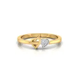 iski uski Diamond Studded Yellow Gold Ring-picture-49