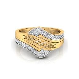Yellow Gold Diamond-Studded Cocktail Ring-image-47