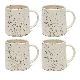 Arrabi Cream-Coloured & Grey Handcrafted Textured Ceramic Matte Mugs Set of Cups and Mugs image 2