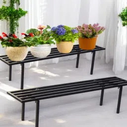 ecofynd Pack Of 2 Black Adam Planter Stand-picture-23
