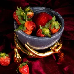 nikkispride 350ml Marble Dry Fruit Bowl with Brass Stand-picture-16