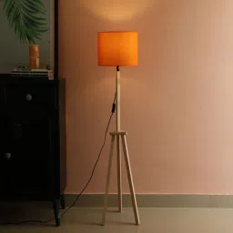 sanded edge Northern Tripod Floor Lamp In Solid Wood-picture-10