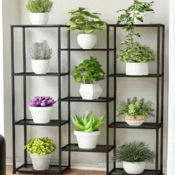ecofynd Big Black Shelf Planter Stand-picture-36