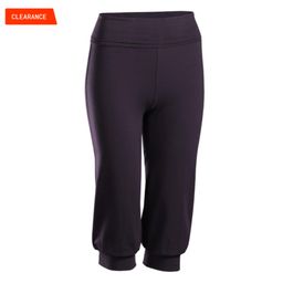 Women Yoga Pants Cotton Cropped- Plum-image-45