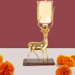 the home co. Deer Gold Metal Candle Stand-picture-4