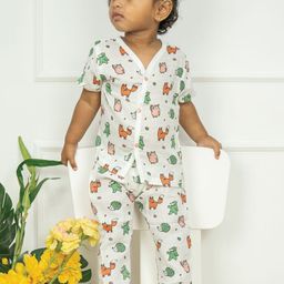 A Toddler Thing Kids Half Sleeve Muslin Sleepsuit - 1-2 Years-picture-51