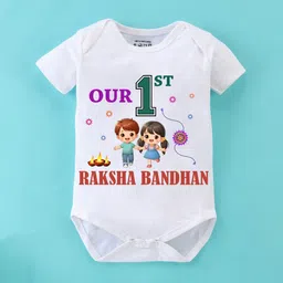 BLUSHES Infants Printed Pure Cotton Round Neck Bodysuit-image-51