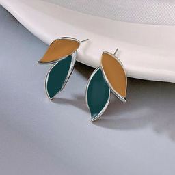 FIMBUL Silver-Plated Leaf Shaped Studs-6