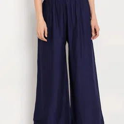 NYPA Women Flared Knitted Palazzos-image-52