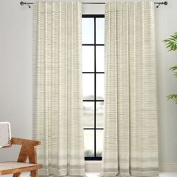 Fabindia Off White Striped Room Darkening Window-image-64