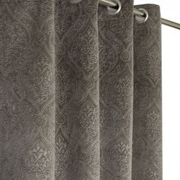 Aura Grey 3 Pieces Ethnic Motifs Room Darkening Long Door Curtains-picture-41