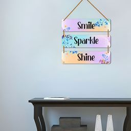 WallDaddy Purple & Blue Printed Wooded Wall HangingDecor-image-37