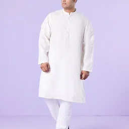 Big Hello - The Plus Life Mandarin Collar Linen Straight Kurta-picture-39