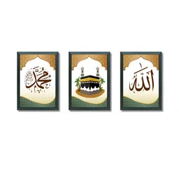 Aisha Decorz Multicoloured Set of 3 Religious Wall Paintings-picture-19