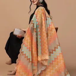 Kaizen TEXO FAB Printed Organza Dupatta image 4