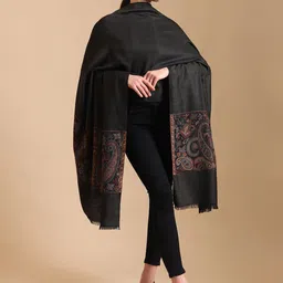 Zamour Women Paisley Woven Design Shawl-23