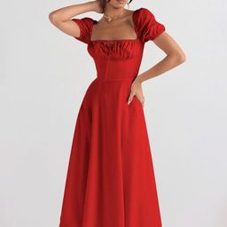 StyleCast Puff Sleeve Maxi Dress-picture-3