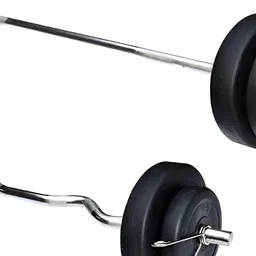 YMD Set Of 10 Plates, Curl rod, Straight rod, & Gym Accessories image 3