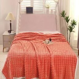 JC HOME Orange AC Room 300 GSM Single Bed Blanket-image-30