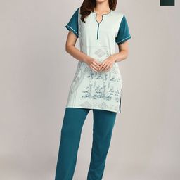 Duchess Women Pack of 2 Ethnic Motifs Embroidered Night suits-image-33