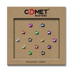 Comet Busters 14-Pcs Traditional Designer Bindi - Purple-10