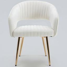 nestroots Unisex White & Black Chic Velvet Lounge Chair-image-15