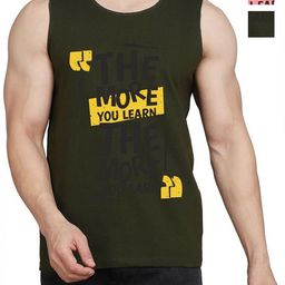 WOOSTRO Men Pack Of 2 Typography Printed Round Neck Cotton Slim Fit T-shirts-image-31