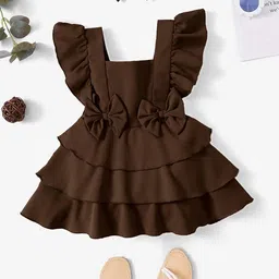 LYTIX Flared Sleeve Ruffled Fit & Flare Dress-16