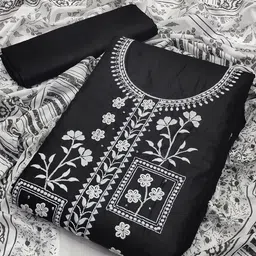 Aika Embroidered Pure Cotton Unstitched Dress Material-image-39
