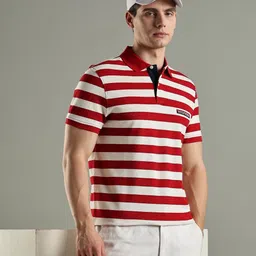 Tommy Hilfiger Men Striped Polo Collar T-shirt-picture-0