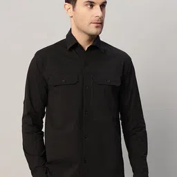 Reccy Men Long Sleeve Ventilated Breathable 4-Way Stretch Sun Protected TechFlex Cargo Shirt-image-56
