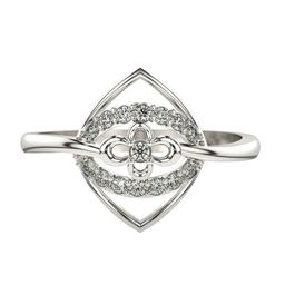 VALANOVA Sterling Silver White Gold Plated 0.29Ct Lab Grown Diamond Ring-image-121