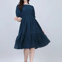 Jash Creation Applique Crepe Fit & Flare Maxi Dress-picture-35